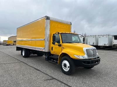 International MV607 Box Truck - 220HP, 6 Speed Automatic, Roll up Door