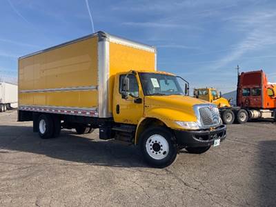 International MV607 Box Truck - 220HP, 6 Speed Automatic, Roll up Door