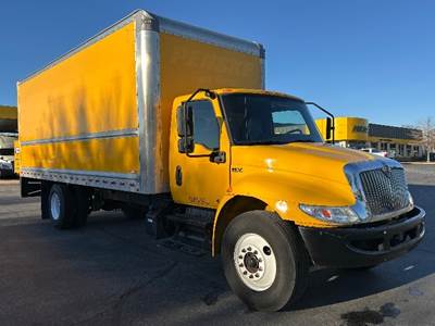 International MV607 Box Truck - 220HP, 6 Speed Automatic, Roll up Door