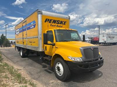 International MV607 Box Truck - 220HP, 6 Speed Automatic, Roll up Door