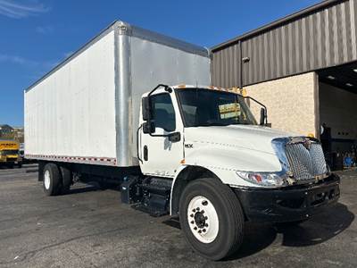 International MV607 Box Truck - 220HP, 6 Speed Automatic, Roll up Door