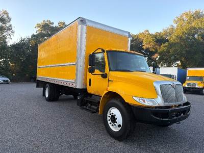 International MV607 Box Truck - 220HP, 7 Speed Automatic, Roll up Door