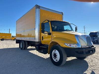 International MV607 Box Truck - 220HP, 7 Speed Automatic, Roll up Door