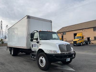 International MV607 Box Truck - 240HP, 7 Speed Automatic, Roll up Door