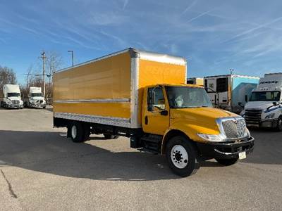 International MV607 Box Truck - 220HP, 6 Speed Automatic, Roll up Door