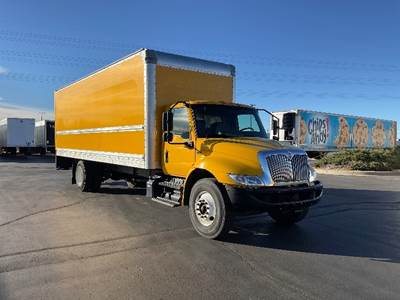 International MV607 Box Truck - 220HP, 6 Speed Automatic, Roll up Door
