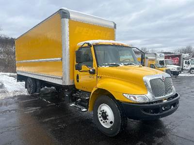 International MV607 Box Truck - 220HP, 6 Speed Automatic, Roll up Door