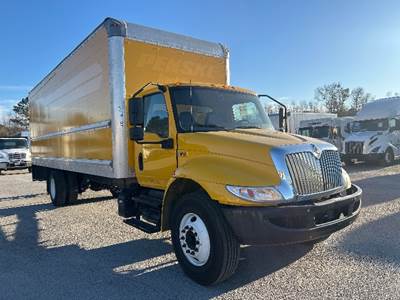 International MV607 Box Truck - 220HP, 6 Speed Automatic, Roll up Door
