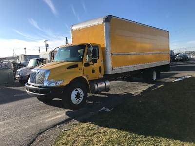 International MV607 Box Truck - 220HP, 6 Speed Automatic, Roll up Door