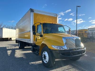 International MV607 Box Truck - 220HP, 6 Speed Automatic, Roll up Door