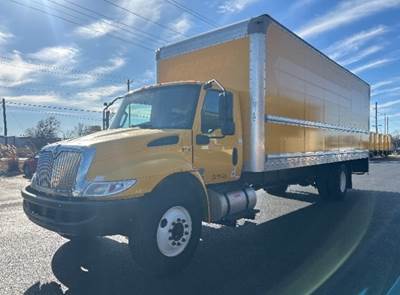 International MV607 Box Truck - 220HP, 6 Speed Automatic, Roll up Door