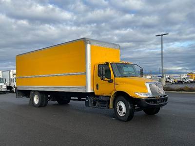 International MV607 Box Truck - 220HP, 6 Speed Automatic, Roll up Door