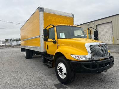 International MV607 Box Truck - 220HP, 6 Speed Automatic, Roll up Door