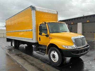 International MV607 Box Truck - 220HP, 6 Speed Automatic, Roll up Door