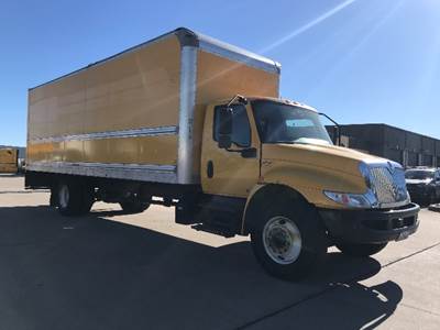 International MV607 Box Truck - 220HP, 6 Speed Automatic, Roll up Door