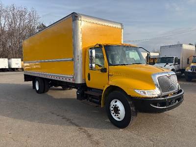 International MV607 Box Truck - 220HP, 6 Speed Automatic, Roll up Door
