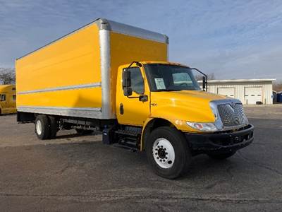 International MV607 Box Truck - 220HP, 6 Speed Automatic, Roll up Door