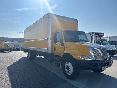 International MV607 Box Truck - 220HP, 6 Speed Automatic, Roll up Door