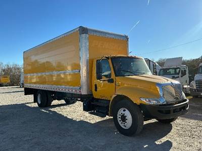International MV607 Box Truck - 220HP, 6 Speed Automatic, Roll up Door