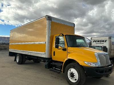 International MV607 Box Truck - 220HP, 6 Speed Automatic, Roll up Door