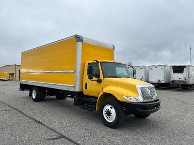 International MV607 Box Truck - 220HP, 6 Speed Automatic, Roll up Door