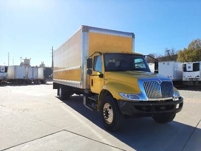 International MV607 Box Truck - 220HP, 6 Speed Automatic, Roll up Door