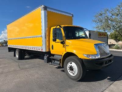 International MV607 Box Truck - 220HP, 6 Speed Automatic, Roll up Door