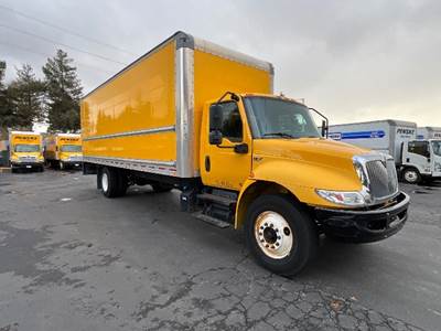 International MV607 Box Truck - 220HP, 6 Speed Automatic, Roll up Door