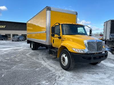 International MV607 Box Truck - 220HP, 6 Speed Automatic, Roll up Door