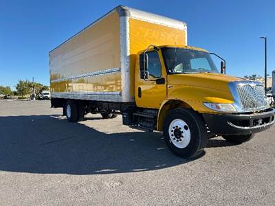 International MV607 Box Truck - 220HP, 6 Speed Automatic, Roll up Door