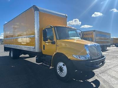 International MV607 Box Truck - 220HP, 6 Speed Automatic, Roll up Door