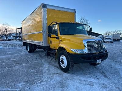 International MV607 Box Truck - 220HP, 6 Speed Automatic, Roll up Door