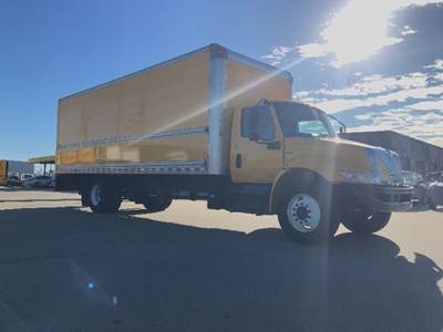International MV607 Box Truck - 220HP, 6 Speed Automatic, Roll up Door