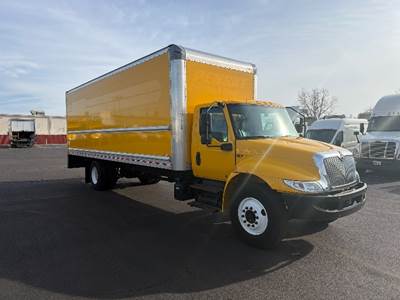 International MV607 Box Truck - 220HP, 6 Speed Automatic, Roll up Door