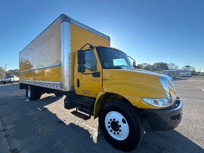 International MV607 Box Truck - 220HP, 6 Speed Automatic, Roll up Door