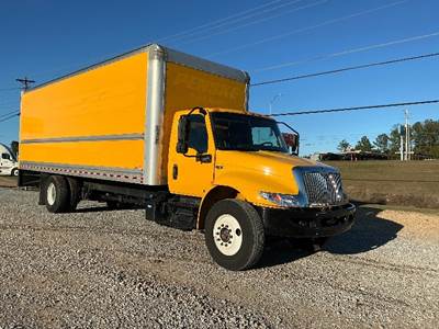 International MV607 Box Truck - 220HP, 6 Speed Automatic, Roll up Door