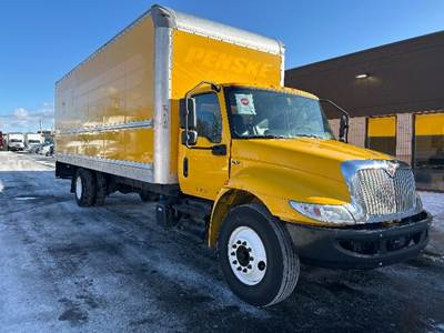 International MV607 Box Truck - 220HP, 6 Speed Automatic, Roll up Door