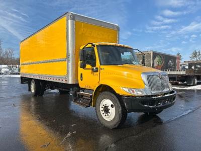 International MV607 Box Truck - 220HP, 6 Speed Automatic, Roll up Door