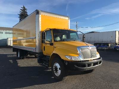 International MV607 Box Truck - 220HP, 6 Speed Automatic, Roll up Door