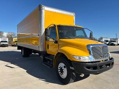 International MV607 Box Truck - 220HP, 6 Speed Automatic, Roll up Door