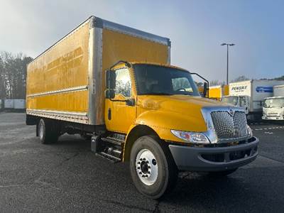 International MV607 Box Truck - 220HP, 6 Speed Automatic, Roll up Door