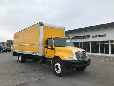 International MV607 Box Truck - 220HP, 6 Speed Automatic, Roll up Door