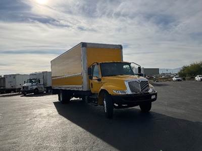 International MV607 Box Truck - 220HP, 6 Speed Automatic, Roll up Door