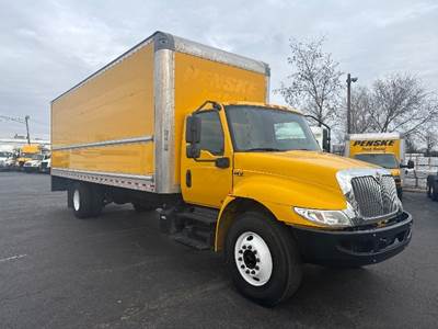 International MV607 Box Truck - 220HP, 6 Speed Automatic, Roll up Door