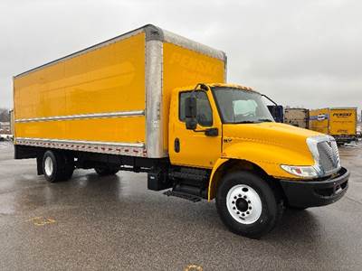 International MV607 Box Truck - 220HP, 6 Speed Automatic, Roll up Door