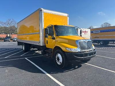 International MV607 Box Truck - 220HP, 6 Speed Automatic, Roll up Door