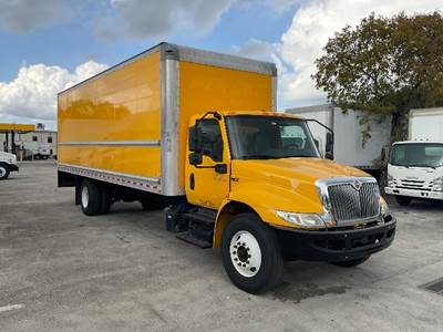 International MV607 Box Truck - 220HP, 6 Speed Automatic, Roll up Door