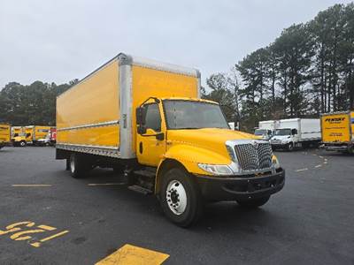 International MV607 Box Truck - 220HP, 6 Speed Automatic, Roll up Door