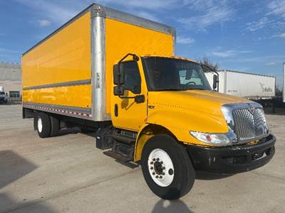 International MV607 Box Truck - 220HP, 6 Speed Automatic, Roll up Door