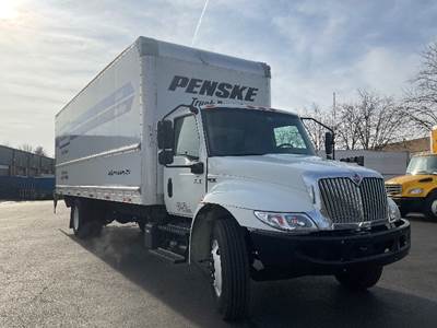 International MV607 Box Truck - 220HP, 6 Speed Automatic, Roll up Door